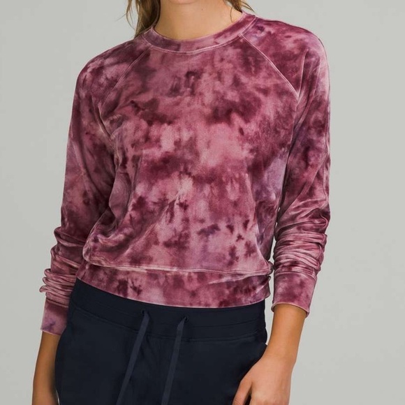 lululemon athletica Tops - Lululemon crew Velour Warm Down color Interstellar Cassis Multi size 8